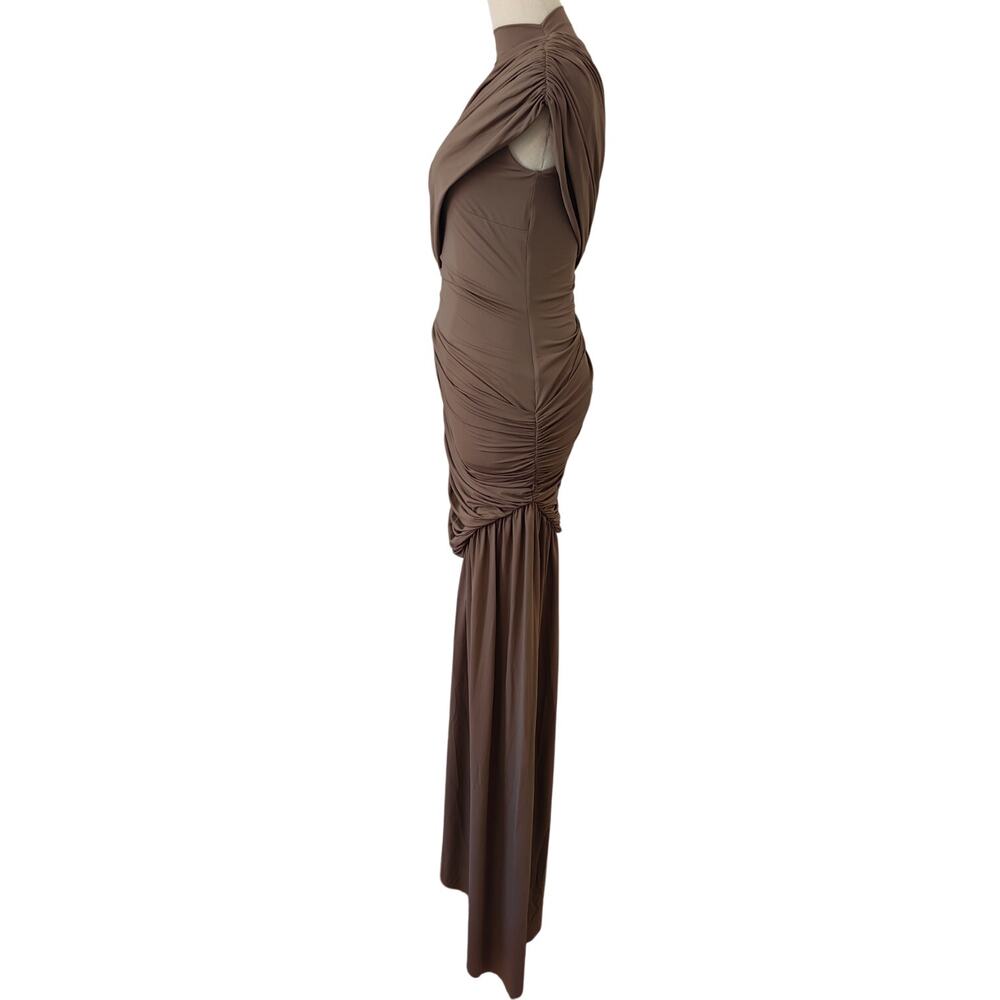 DE LA VALI ravenna mini dress In Taupe - Picture 6 of 9